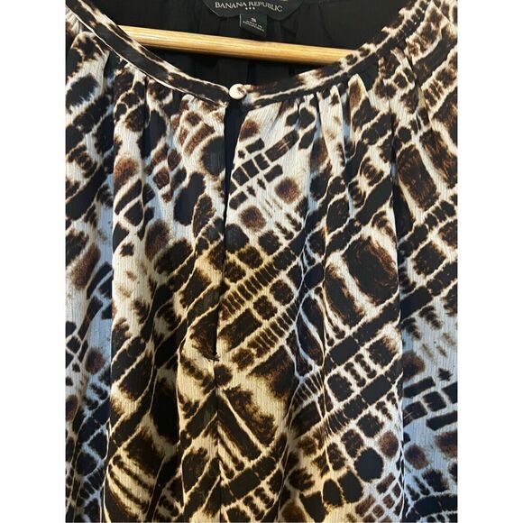 Banana Republic Women’s Size Small Ruched Mini Dress Long Sleeve Fit Flare - Picture 8 of 10